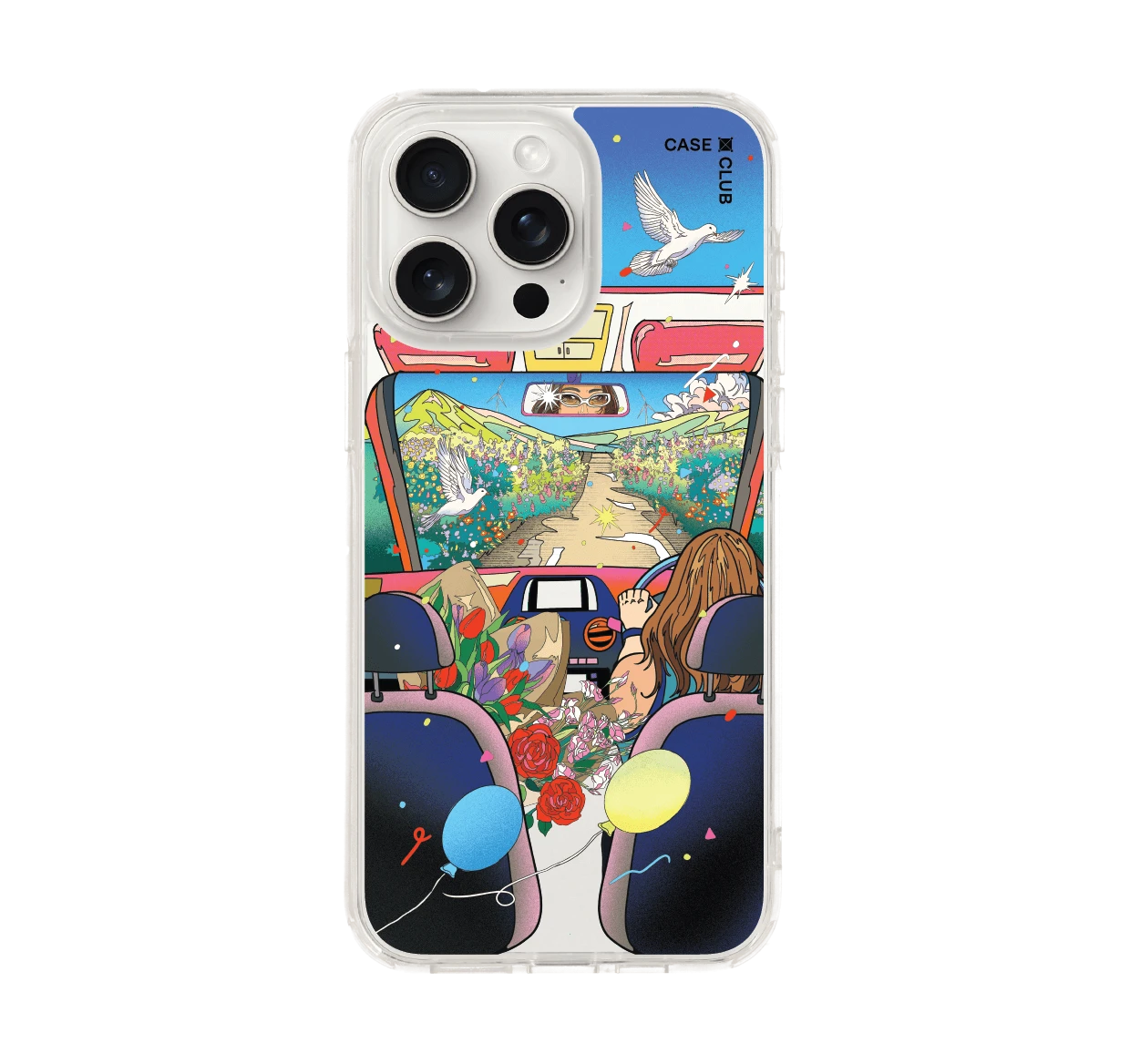 iphone 15 pro max clear case car signature by bomfha